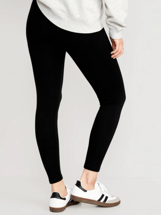 OLD NAVY - LEGGINGS NEGRAS CON PELUCHE TALLA M