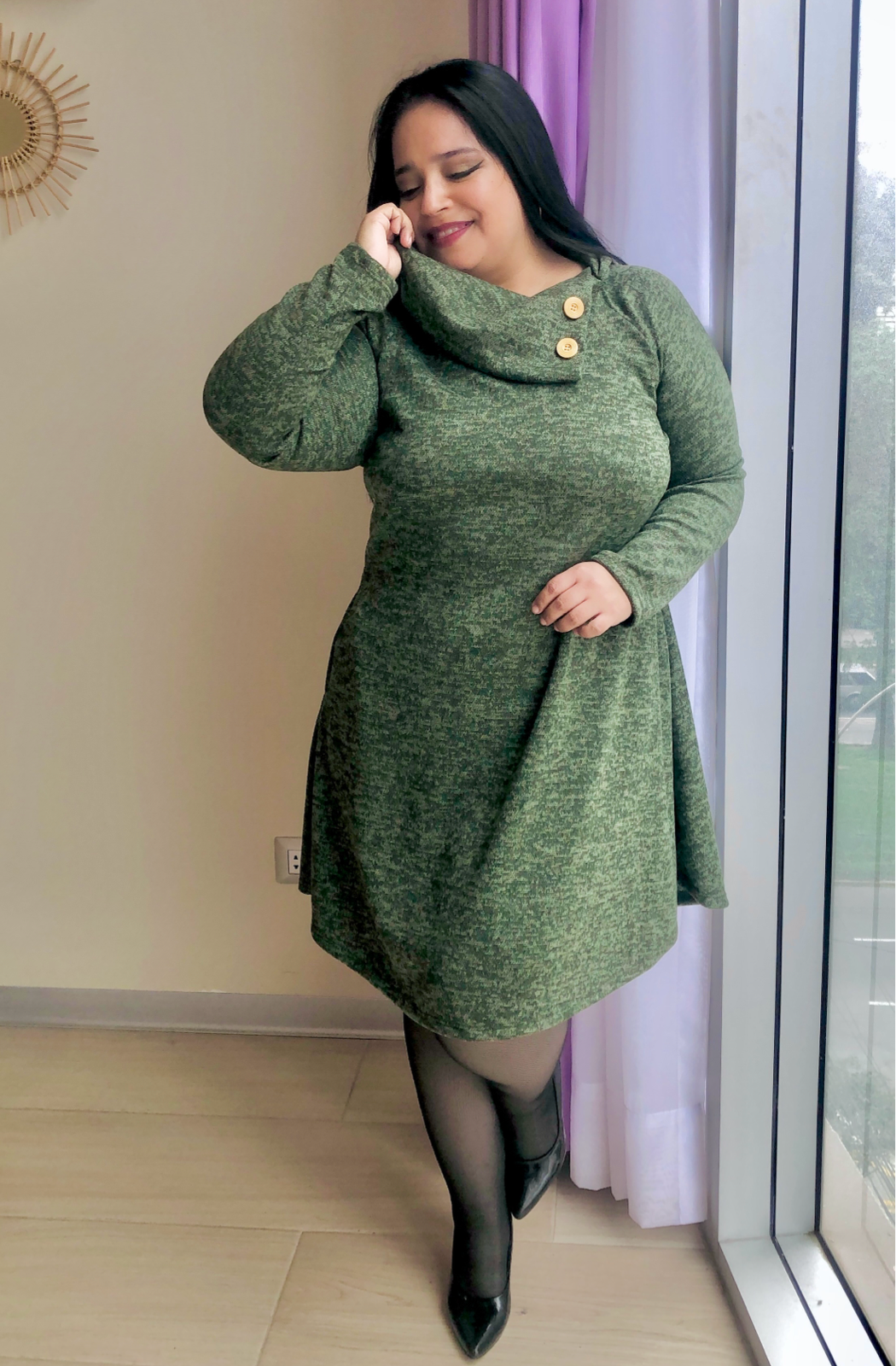 VESTIDO EMILIA - VERDE JASPEADO